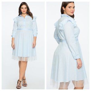 Eloquii Shirtdress with Pont D'Esprit Over…